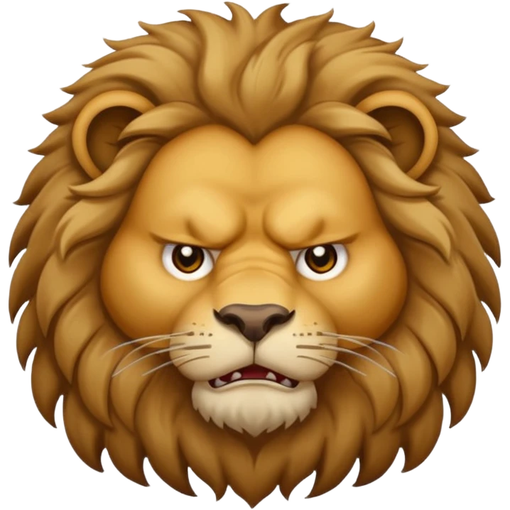 Лев хмурый emoji