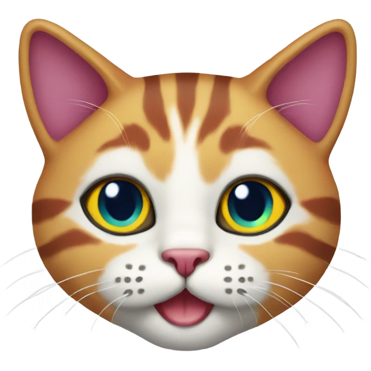 Colorful cat emoji