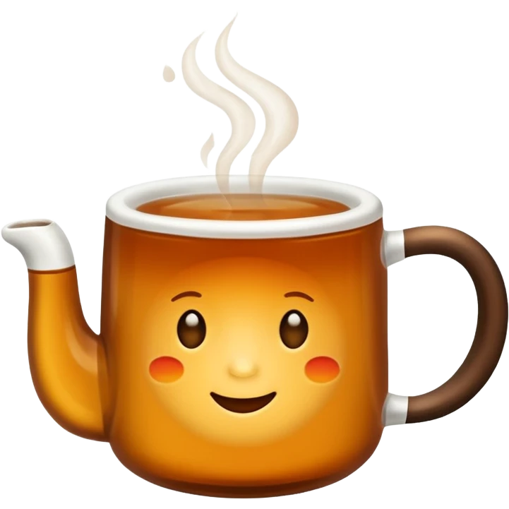 steaming mug of tea emoji