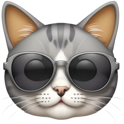 Cat with sunglasses emoji