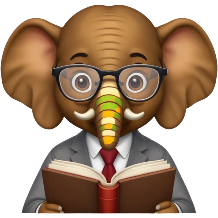 elefante academico emoji