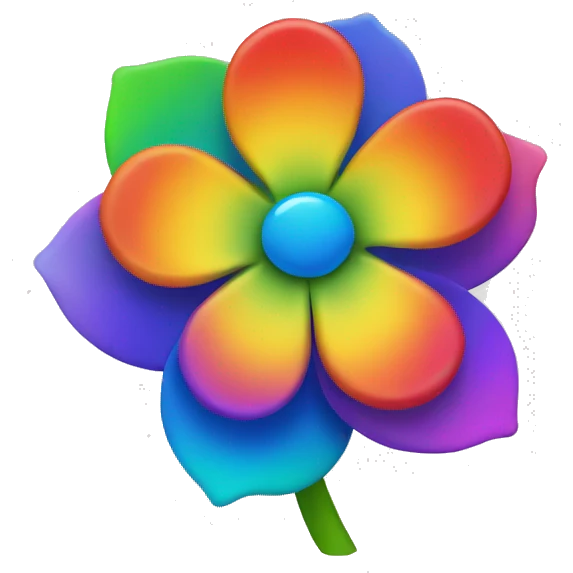 Rainbow colour Flower  emoji