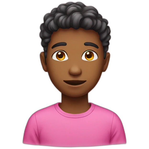 boy with pink pull emoji