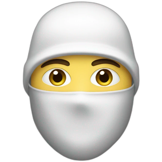 white guy in balaclava emoji