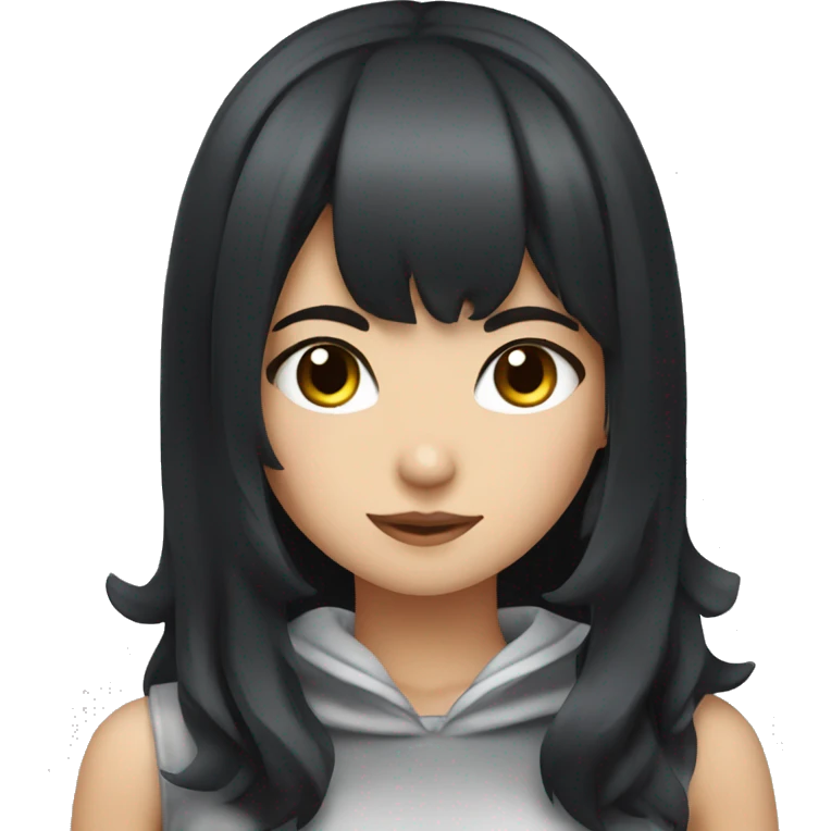 Dark haired hot neko girl emoji