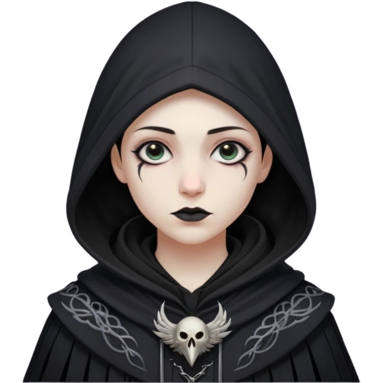 necromancer with black raven outfit  emoji
