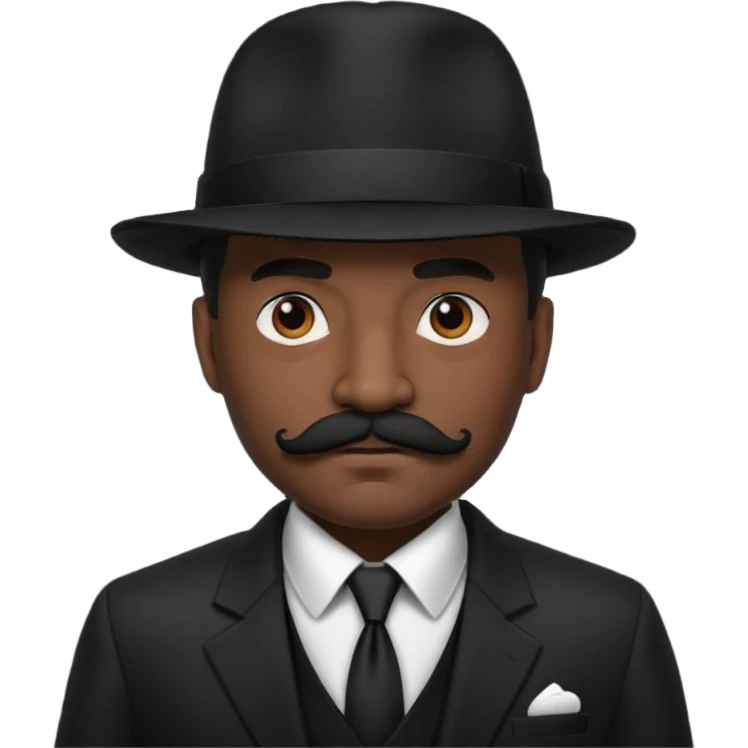 Mobster in Black Suit – Black shirt, black hat, mustache.



 emoji