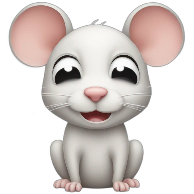 a crying mouse emoji