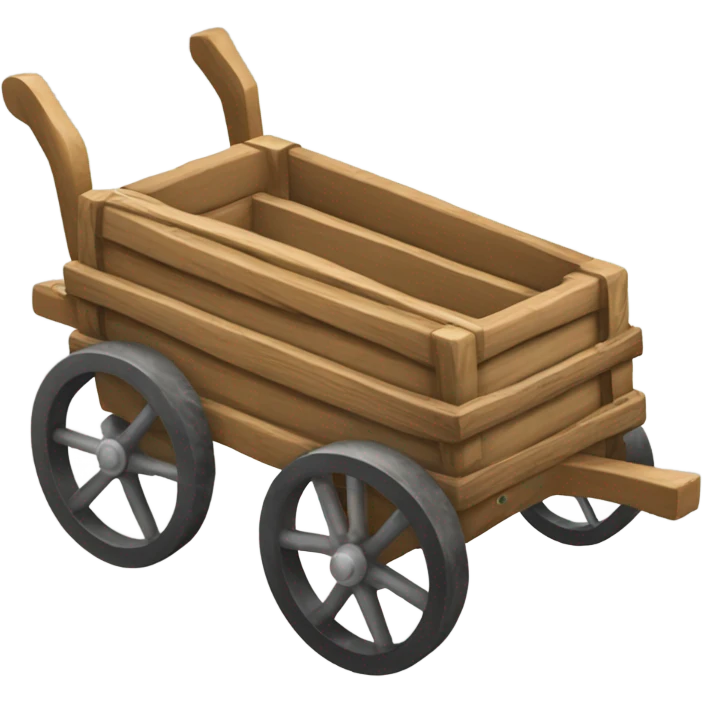 2 wheeled harness cart emoji