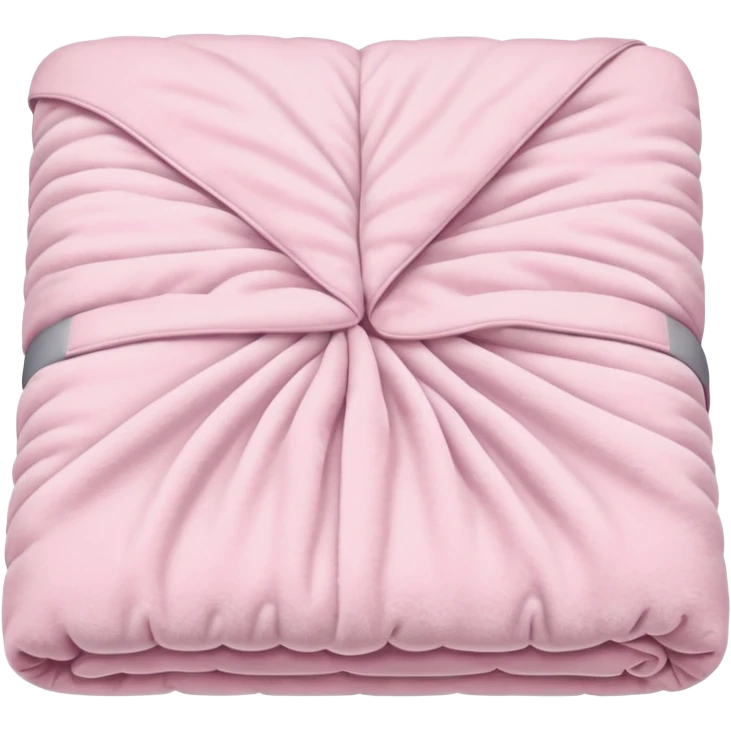 Light pink,fluffy folded blanket, single, view from top emoji
