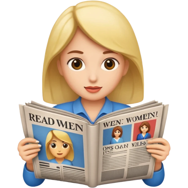 newspaper read women emoji