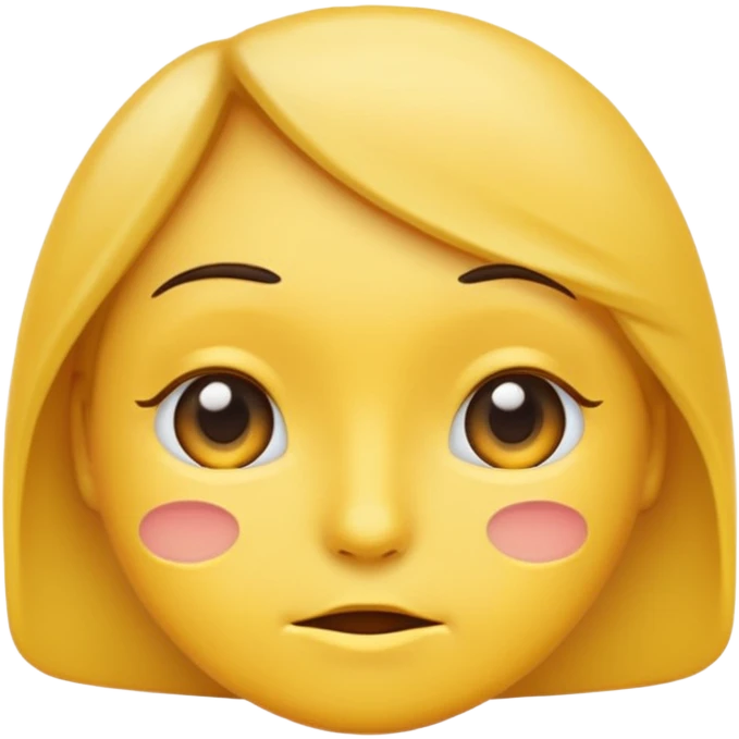 side eye with blush classic yellow emoji emoji