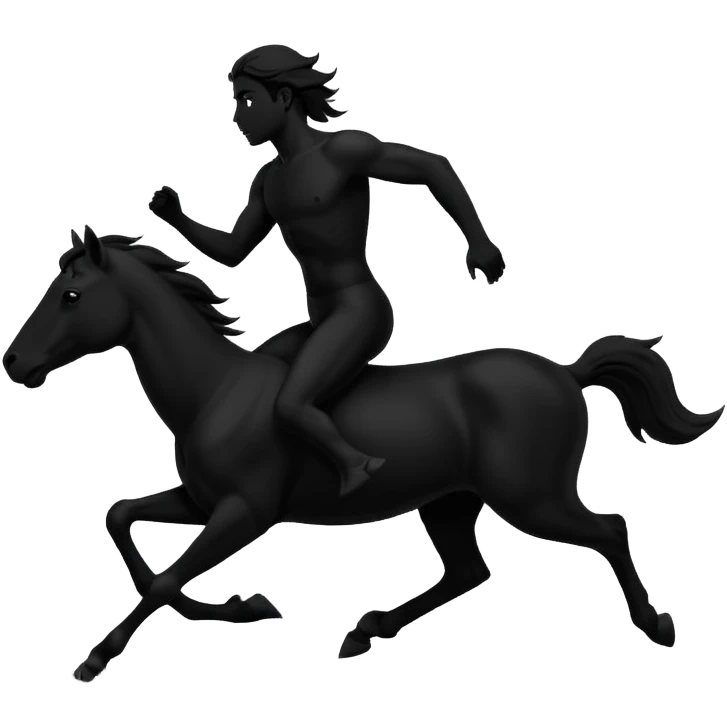 centaur silhouettes emoji