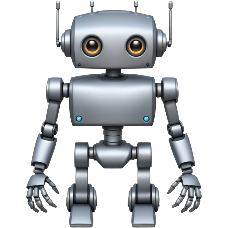 robot with 2 arms and 4 legs 1 eye emoji
