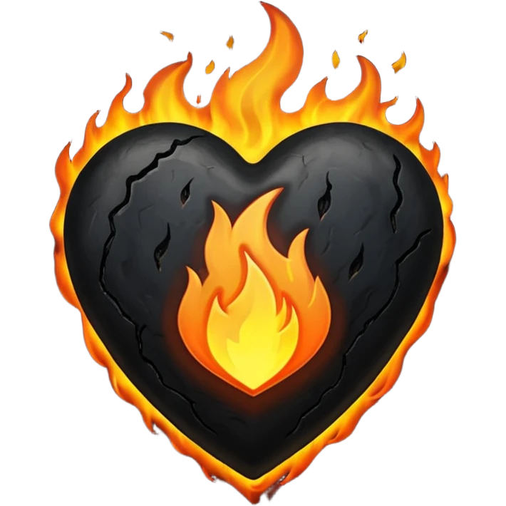 black heart on fire emoji