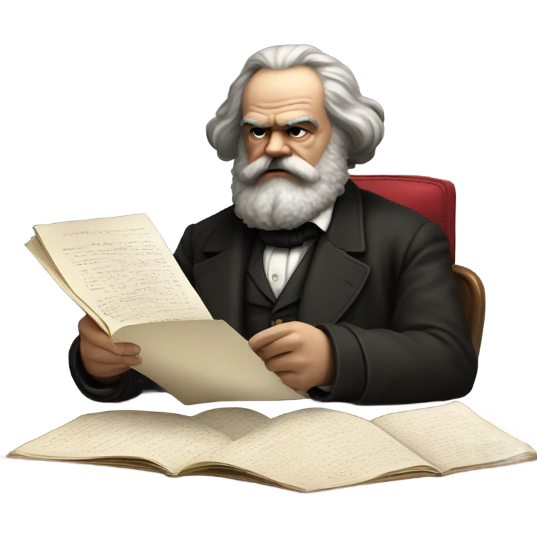 karl marx reading emoji