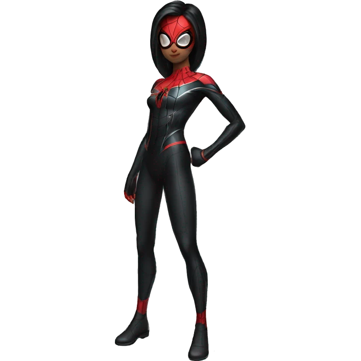 Spider man black suit girl Asia  emoji