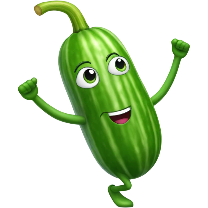 Cucumber dancing samba emoji