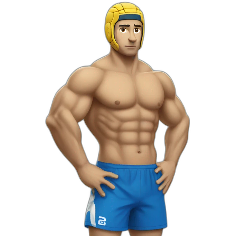 Muscular water polo player emoji