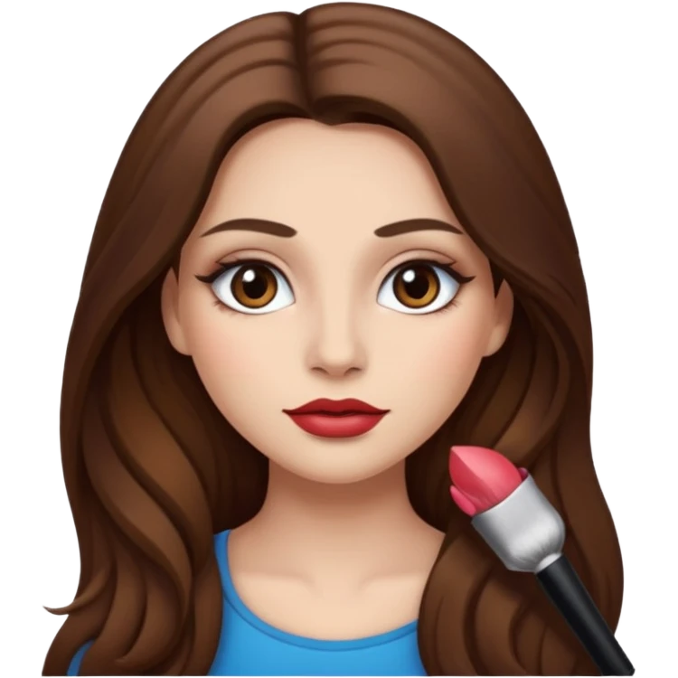 girl with long brown hair standing make up latina white skin tone emoji