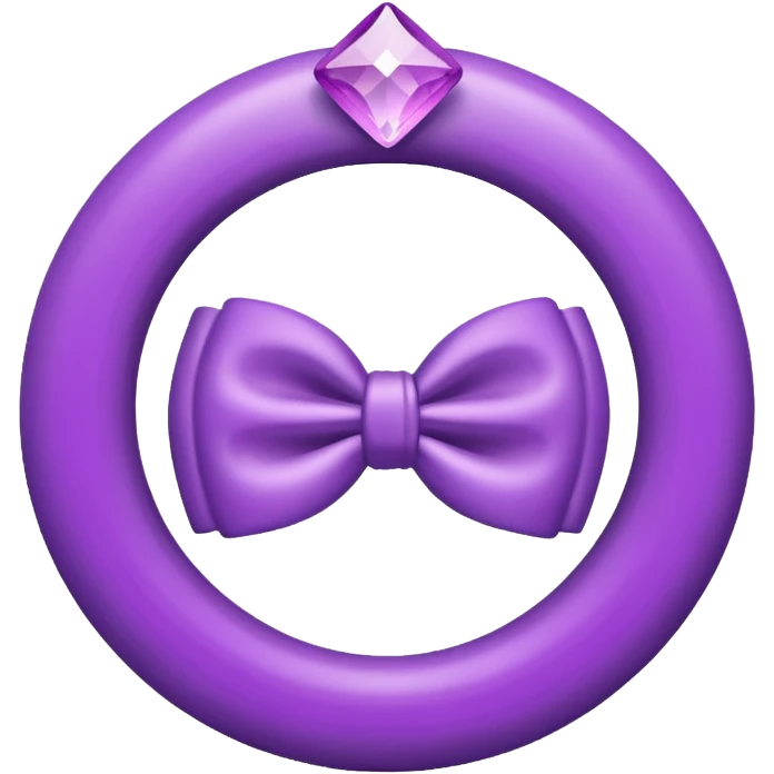 anel de casamento branco e roxo emoji