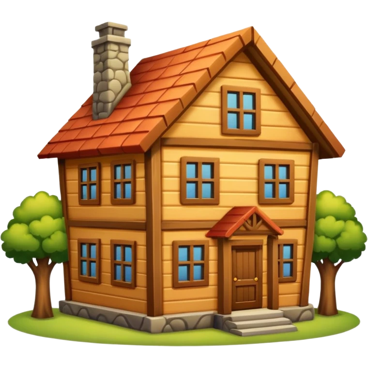 big wood house emoji