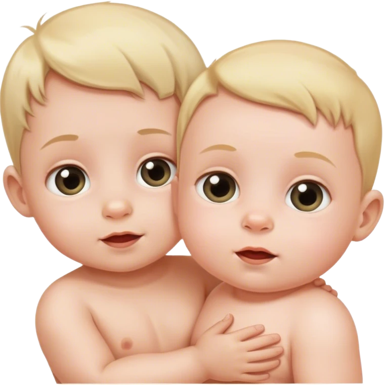 Small baby and bigger baby emoji