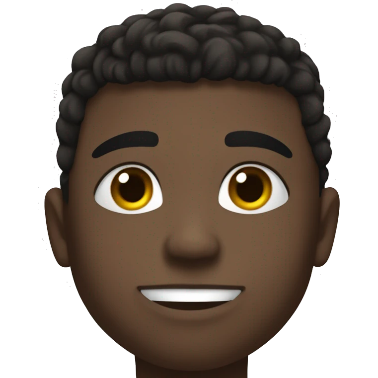 mexican/black teenage male with dark skin, a muscular build, and a commanding presence, reflecting his African-American and Mexican heritage emoji