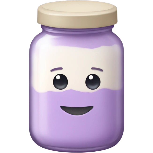pastel purple creams in a jar emoji