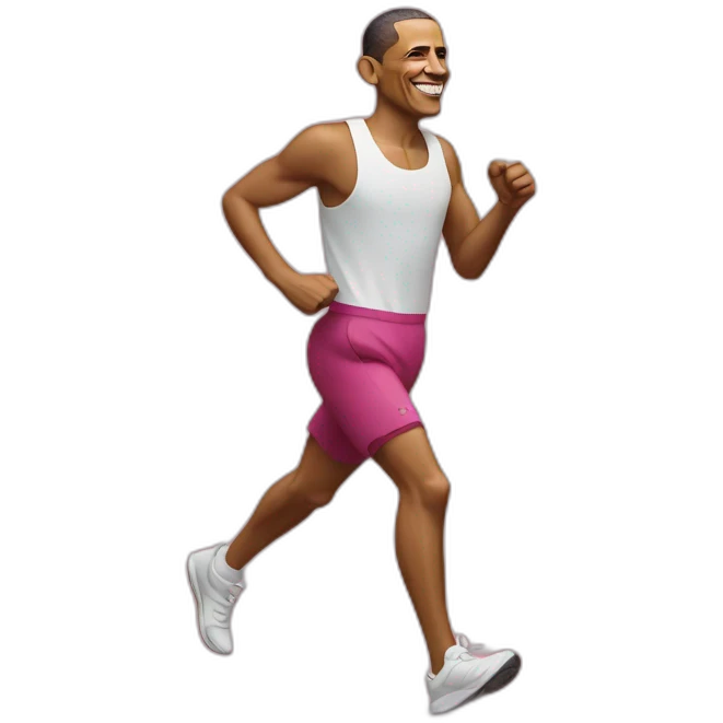 barack obama in rose jogging emoji