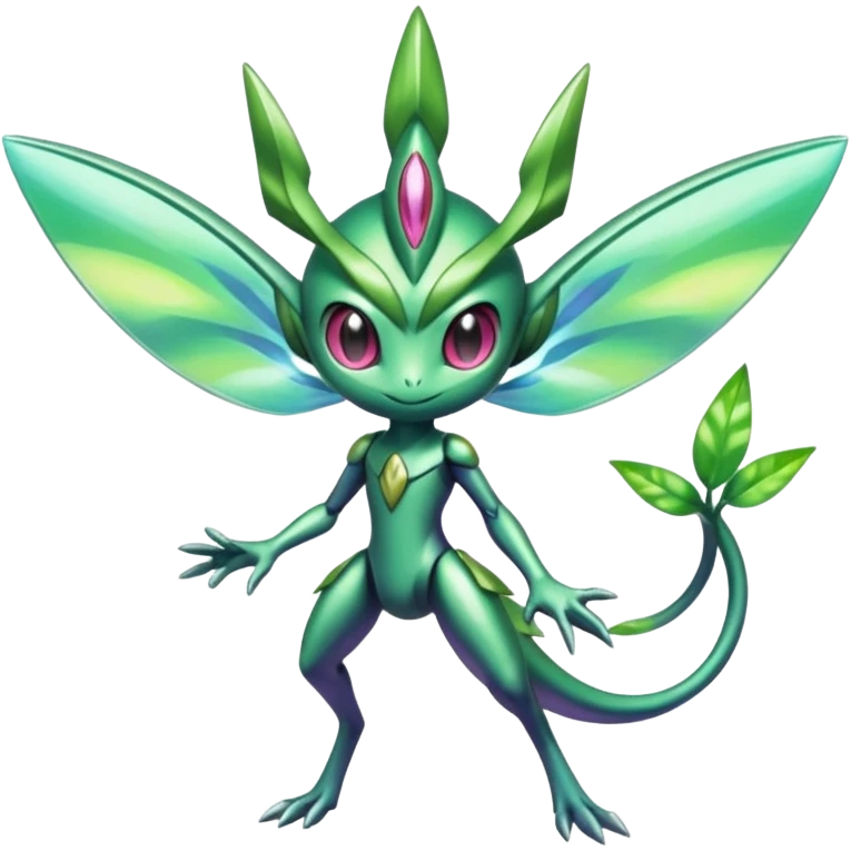 Shiny Aural Keldeon-Celebi-Genesect-Fakémon-fusion (full body) emoji