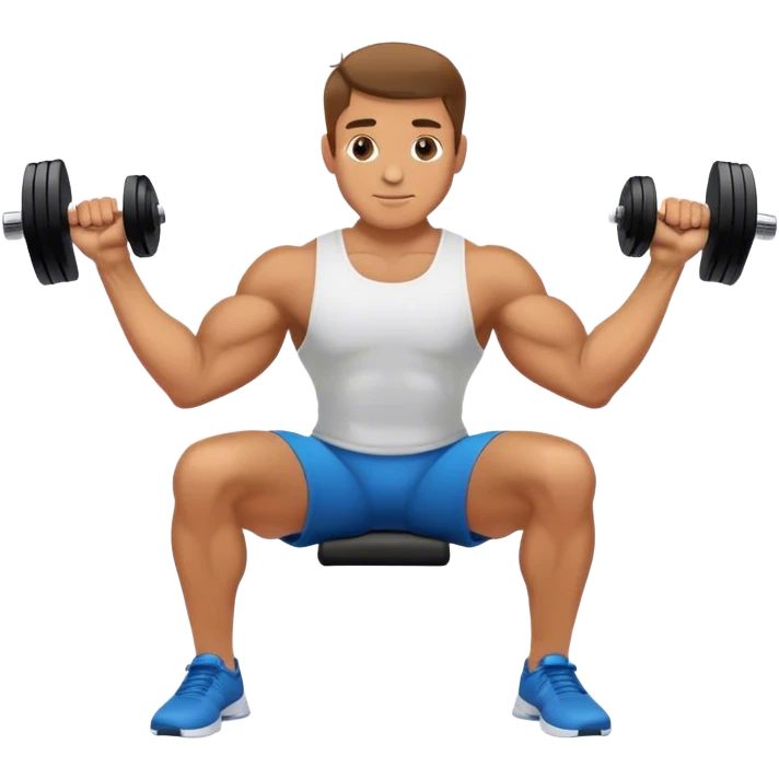 man seated dumbbell wrist curl emoji