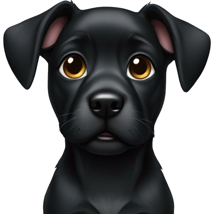 baby black dog emoji