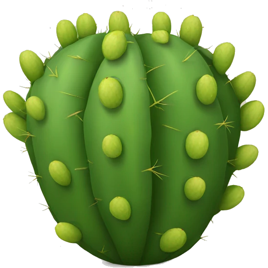 round Nopal without pot emoji