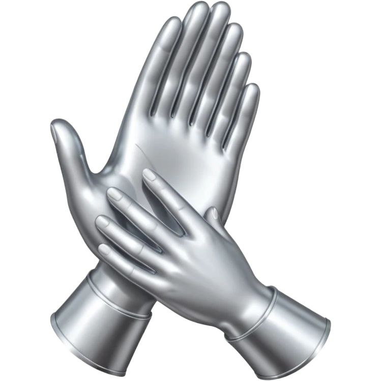 praying metallic hands emoji