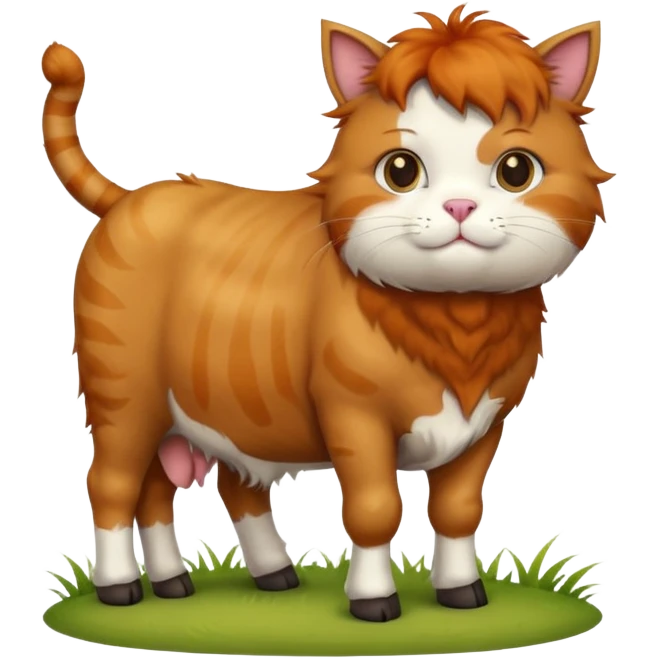 Cat on a cow  emoji