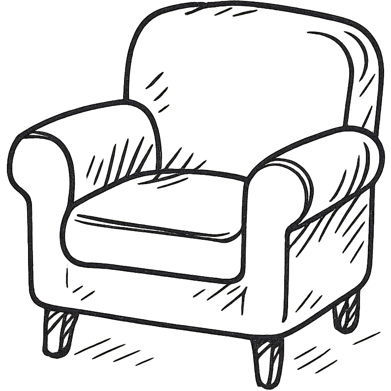 white cozy chair emoji