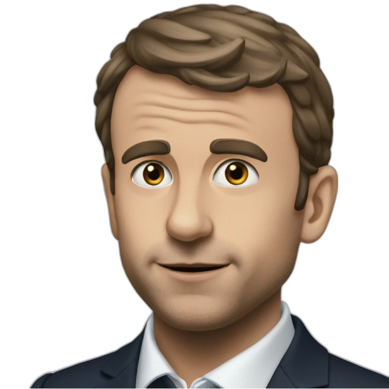 Macron-nue-bite emoji