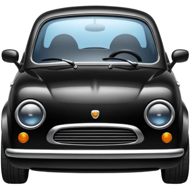 black small car front emoji