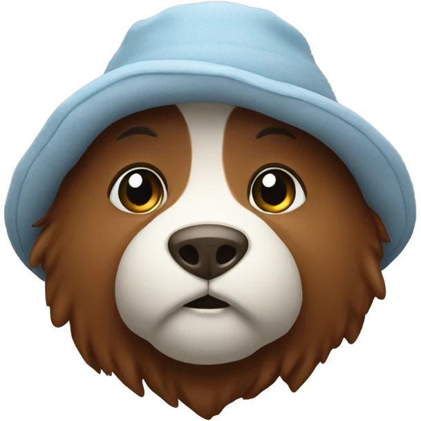 Ours brun avec bonnet rouge emoji