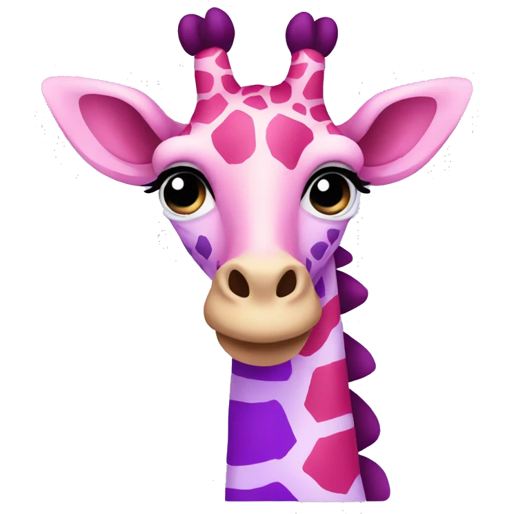 pink and purple giraffe emoji