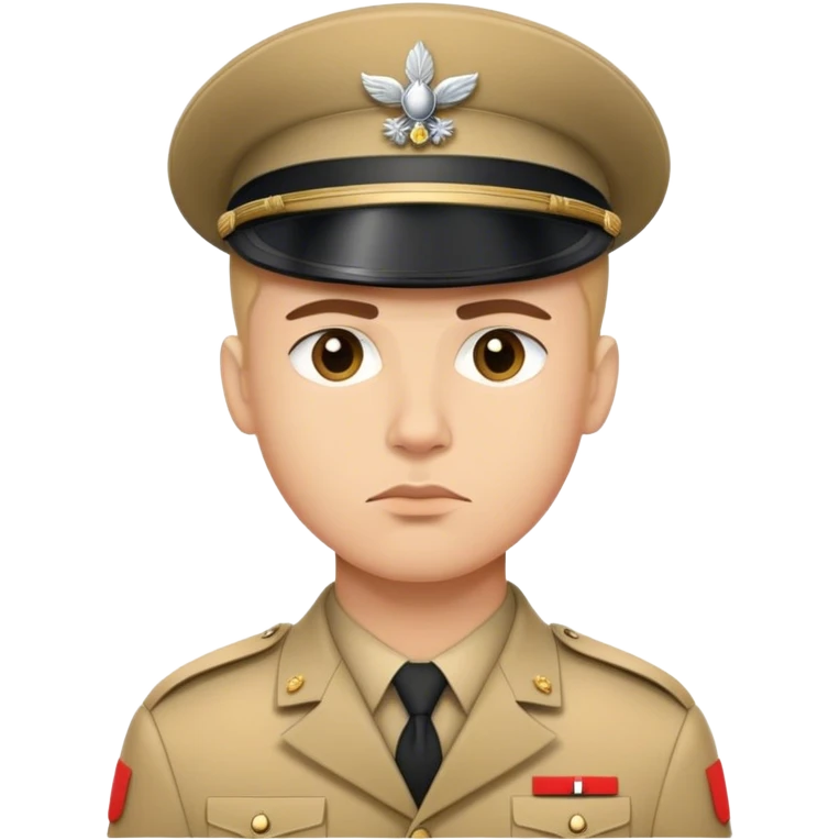photorealistic serious french modern soldier emoji
