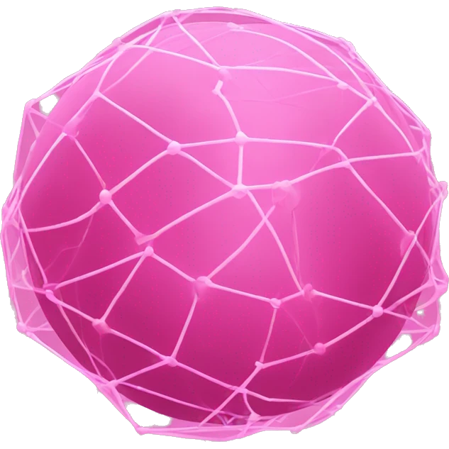 Pink and light pink connected network globe   emoji