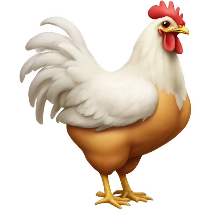 Chicken showing its butt cheeks emoji