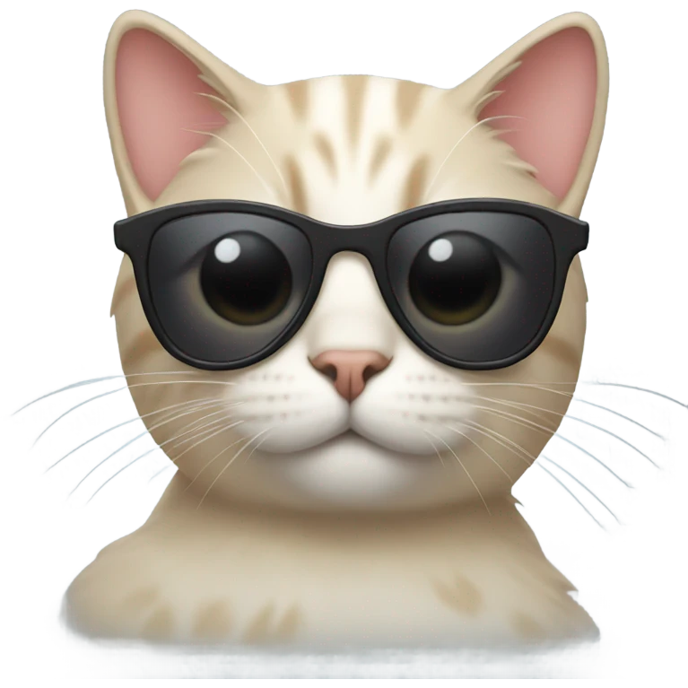 Cat with sunglasses emoji