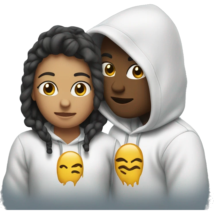 Two persons matching hoodies  emoji