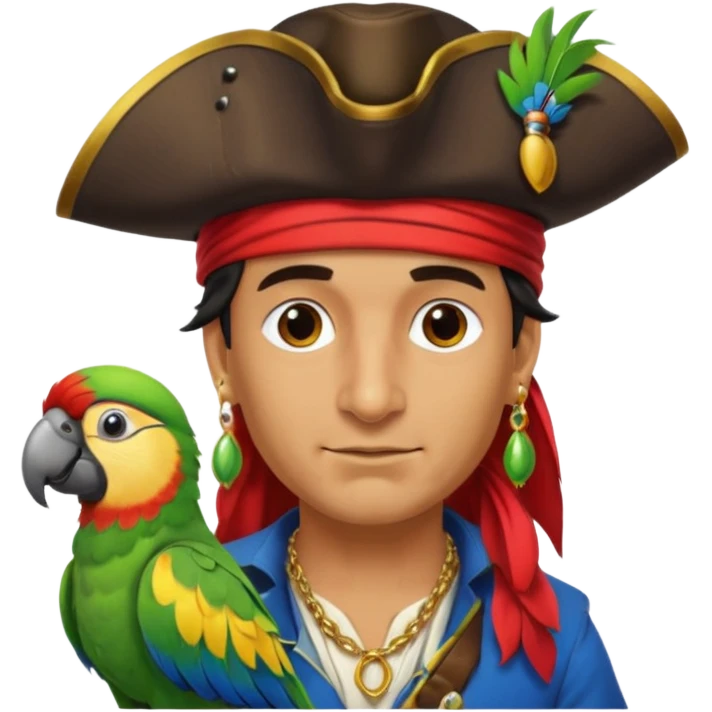 pirate and parrot emoji