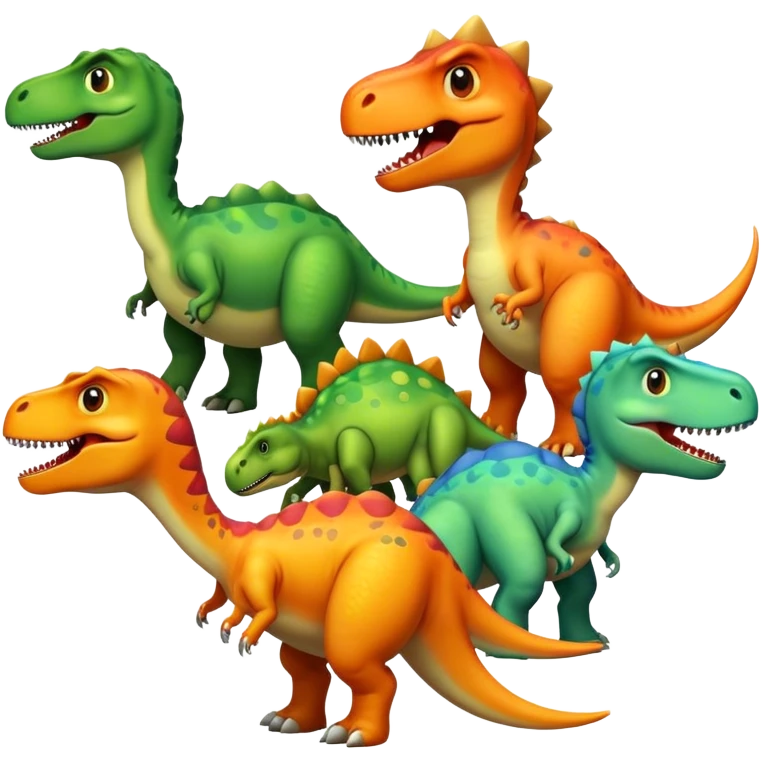 multiple dinos emoji