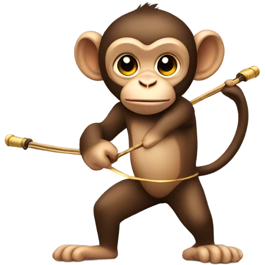 Monkey with a bow emoji