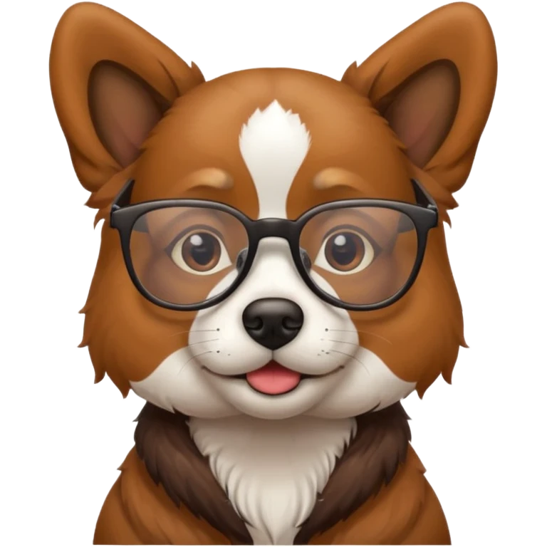 Dog with glasses  emoji